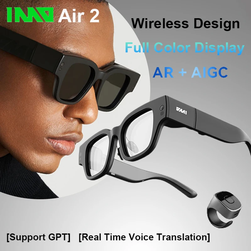 INMO Air 2 Wireless Portable AR Glasses Full Color Display Smart Translation Glasses with Translation&AIGC for Office Speech
INMO Air 2 Wireless Portable AR Glasses Full Color Display Smart Translation Glasses with Translation&AIGC for Office Speech