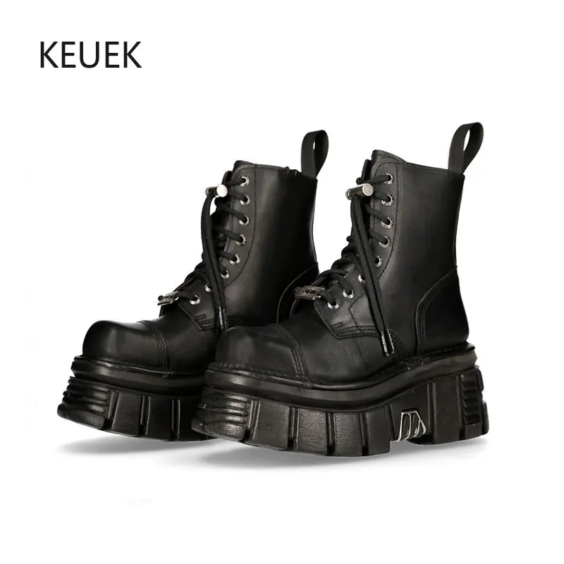 New British Style Metal Decoration Knight Chelsea Motorcycle Boots Women Height Increasing Casual Thick Sole Shoes 03B 
New British Style Metal Decoration Knight Chelsea Motorcycle Boots Women Height Increasing Casual Thick Sole Shoes 03B