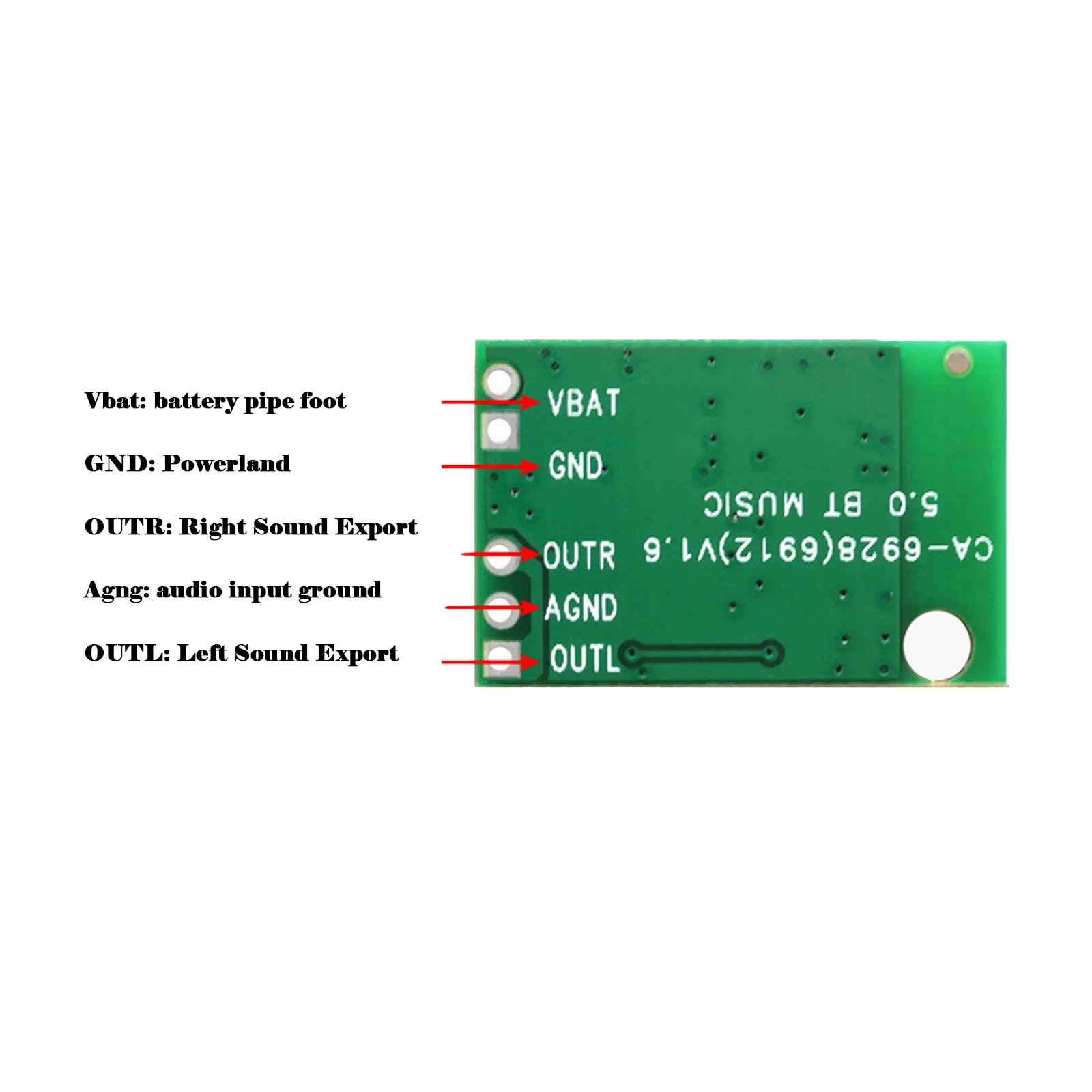 Connectors Audio Module Amplifier Board Bluetooth CA-6928 DC Power Supply 23 × 15mm 3.3v-6v Electric Vehicles Toys
Connectors Audio Module Amplifier Board Bluetooth CA-6928 DC Power Supply 23 × 15mm 3.3v-6v Electric Vehicles Toys