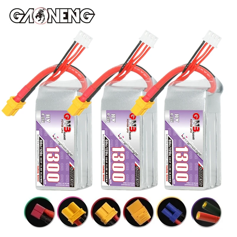 RC FPV Racing Drone Battery GNB 3S 11.4V 1300mAh 60C HV Lipo Battery For Quadcopter Racing UAV Soccer RC Parts 11.4V Battery
RC FPV Racing Drone Battery GNB 3S 11.4V 1300mAh 60C HV Lipo Battery For Quadcopter Racing UAV Soccer RC Parts 11.4V Battery