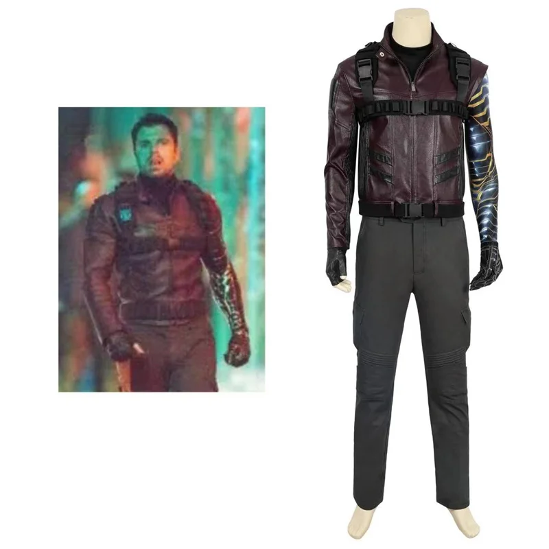 Winter Soldier Cosplay Costume Halloween Party Superhero Outfit Bucky Barnes Leather Jacket Fancy Suit
Winter Soldier Cosplay Costume Halloween Party Superhero Outfit Bucky Barnes Leather Jacket Fancy Suit