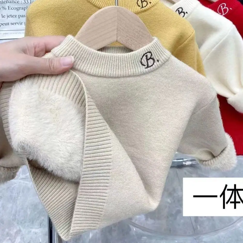 Kids' Sweater Fleece-Lined Boys' and Girls' One-Piece Velvet Thickened Half-High Collar New All-Matching Knitted
Kids' Sweater Fleece-Lined Boys' and Girls' One-Piece Velvet Thickened Half-High Collar New All-Matching Knitted