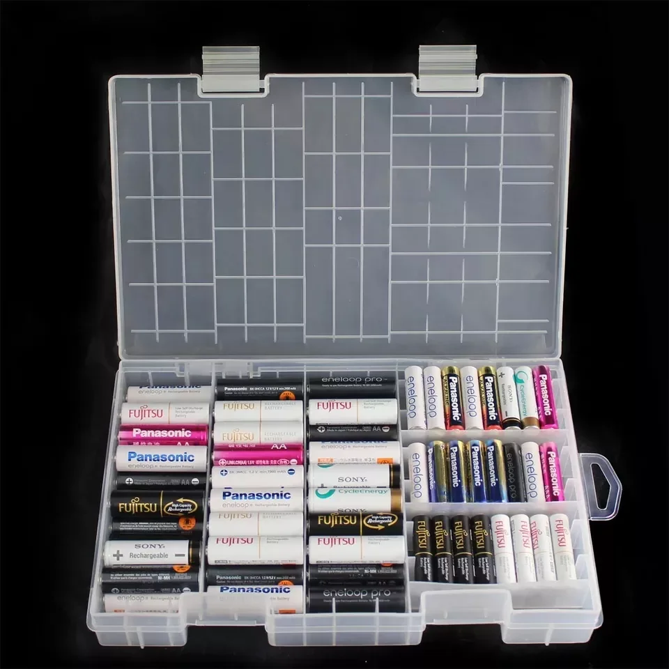 NEW2023 Super volume Transparent Plastic Battery Storage Box for placed 100pcs AAA AA Battery Holder Container coverd finish kit
NEW2023 Super volume Transparent Plastic Battery Storage Box for placed 100pcs AAA AA Battery Holder Container coverd finish kit