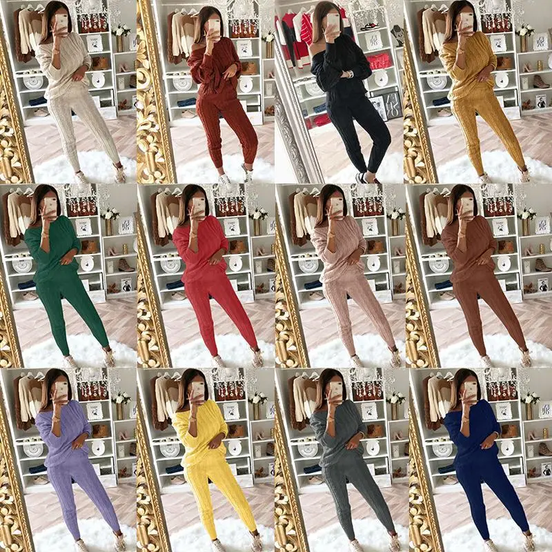 2022 Two Pieces Sets Casual Long Sleeve Autumn Winter Knitted Sweater Pullover Tops And High Waist Long Pant Tracksuit Sets
2022 Two Pieces Sets Casual Long Sleeve Autumn Winter Knitted Sweater Pullover Tops And High Waist Long Pant Tracksuit Sets