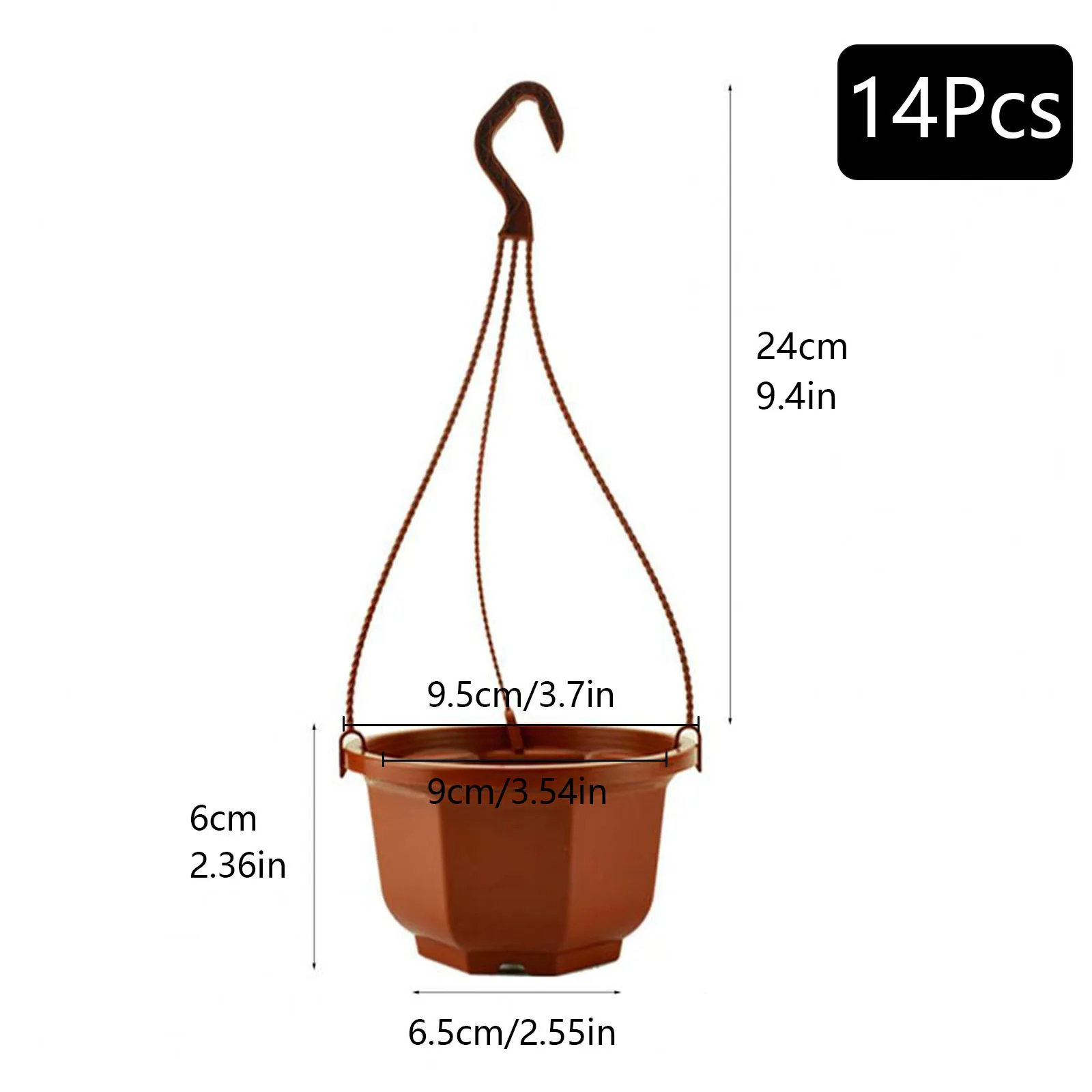 14Pcs Plant Hanger Baskets Flower Pots Balcony Hanging Decoration Planter Home Garden Supplies Plastic Octagonal Flowerpot
14Pcs Plant Hanger Baskets Flower Pots Balcony Hanging Decoration Planter Home Garden Supplies Plastic Octagonal Flowerpot