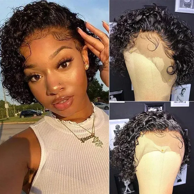 Short Pixie Cut Curly Wig Short Bob 13X1 Lace Front Wigs Brazilian Remy Human Hair 180 Density Wigs For Black Women Pre Plucked
Short Pixie Cut Curly Wig Short Bob 13X1 Lace Front Wigs Brazilian Remy Human Hair 180 Density Wigs For Black Women Pre Plucked