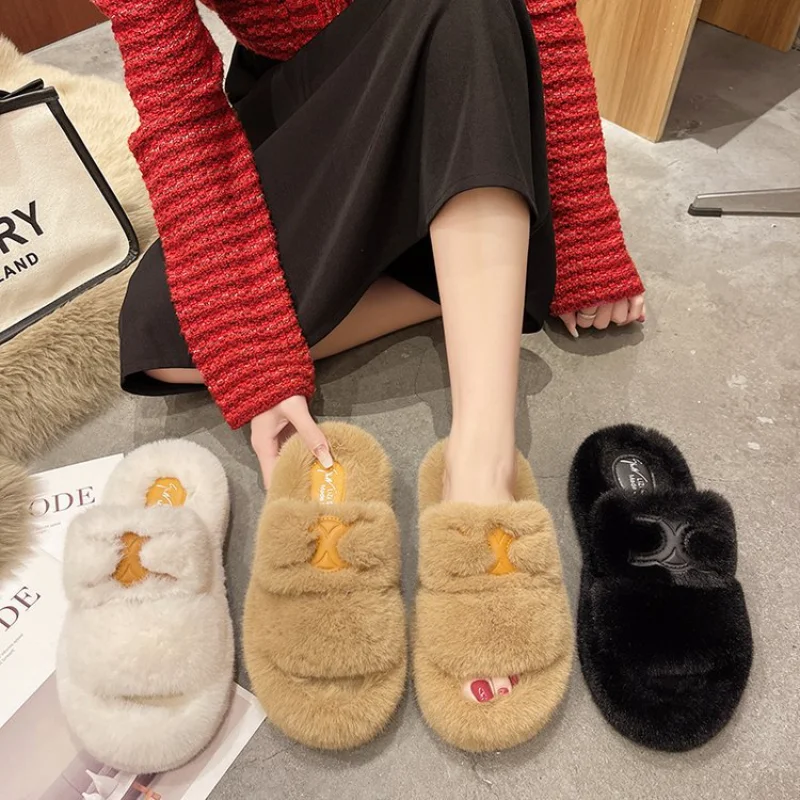 Shoes for Women 2022 New Fluffy Fur Slippers Women Winter Warm Solid Color Versatile Lovely Casual Footwear Soft Chinelos Planos
Shoes for Women 2022 New Fluffy Fur Slippers Women Winter Warm Solid Color Versatile Lovely Casual Footwear Soft Chinelos Planos