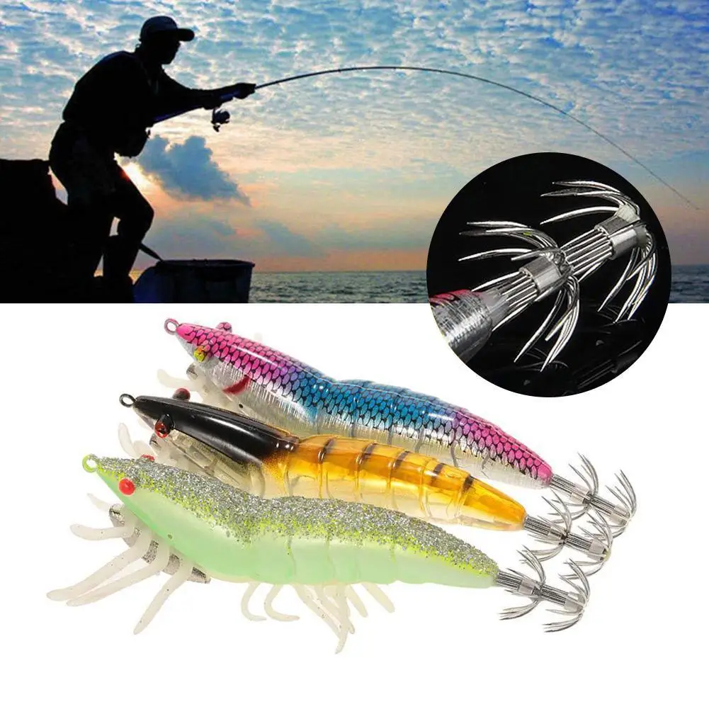 3D Luminous Fishhook Simulated Body Shape Realistic Appearance Attract Squid To Hold The Hook Artificial Fishing Lures Kit
3D Luminous Fishhook Simulated Body Shape Realistic Appearance Attract Squid To Hold The Hook Artificial Fishing Lures Kit