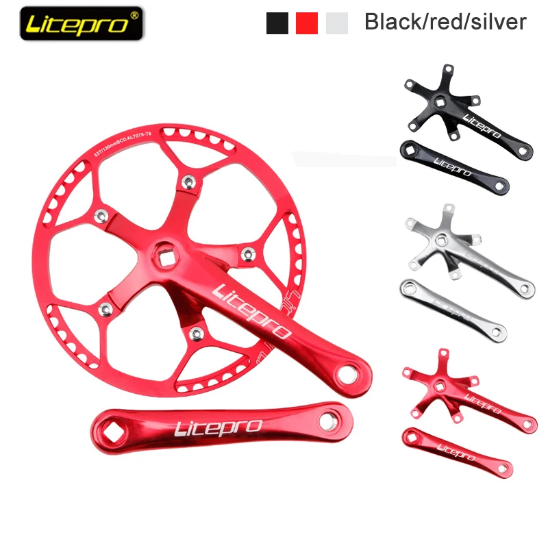 Litepro Folding BicycleCrank Square Hole Wide and Narrow Tooth 48/50/52/54/56/58T Single Disc Square Hole Crank Bicycle Sprocket
Litepro Folding BicycleCrank Square Hole Wide and Narrow Tooth 48/50/52/54/56/58T Single Disc Square Hole Crank Bicycle Sprocket