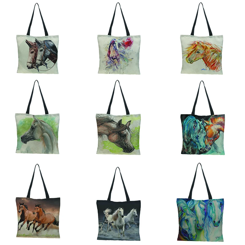 2022 Classic Cartoon Horse Print Women Totes Ladies Causal Leisure Handbag Shoulder Bag Eco Shopping Bags Outdoor
2022 Classic Cartoon Horse Print Women Totes Ladies Causal Leisure Handbag Shoulder Bag Eco Shopping Bags Outdoor