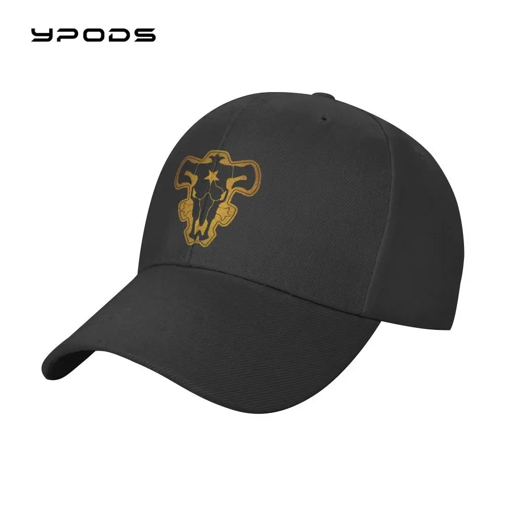 

2022 Personalized Cool Black Bull Squad Worn Logo Baseball Cap Women Men Breathable Anime Black Clover Dad Hat Spring Hats