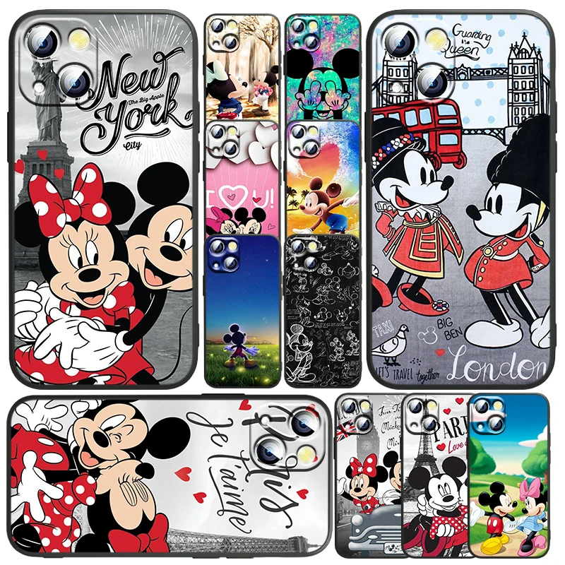 

Mickey Minne Have Fun Phone Case For Apple iPhone 14 13 12 11 SE XS XR X 7 8 6 mini Plus Pro MAX Soft Funda Black Cover