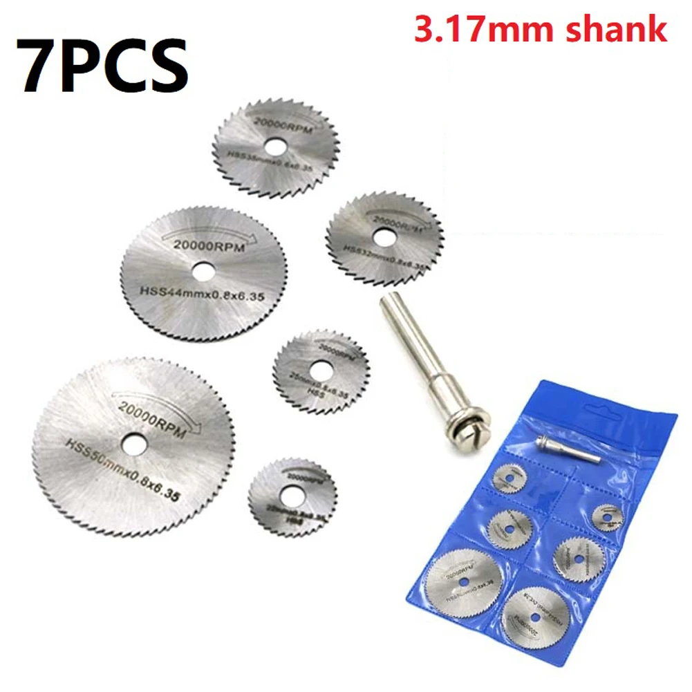 Rotary Tool Silver Blades Wood Cutting Disc Mini Circular Cutting Disc Rotary Tool 7PCS Mini HSS High-speed-steel
Rotary Tool Silver Blades Wood Cutting Disc Mini Circular Cutting Disc Rotary Tool 7PCS Mini HSS High-speed-steel