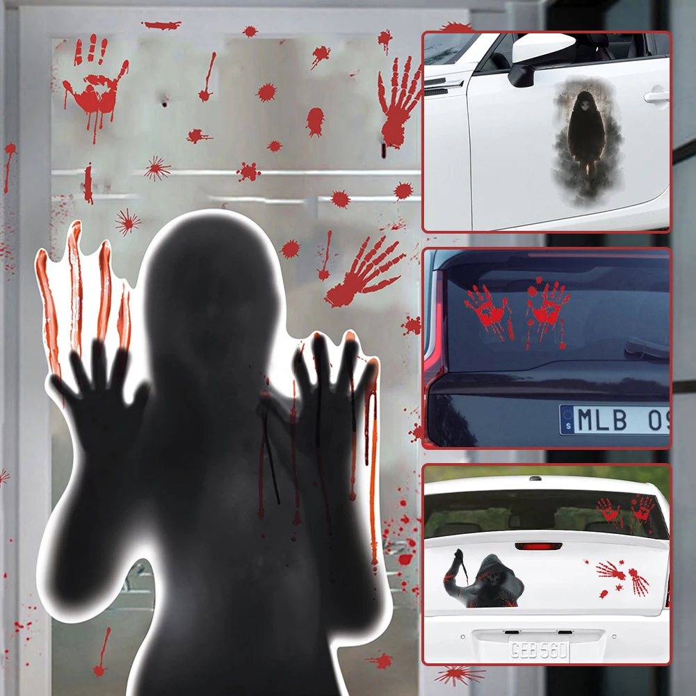 Halloween Car Decoration Horror Sickers Terrifying Bloody Fingerprints Killers PVC Wall Sickers for Car Window Door Wall Home
Halloween Car Decoration Horror Sickers Terrifying Bloody Fingerprints Killers PVC Wall Sickers for Car Window Door Wall Home