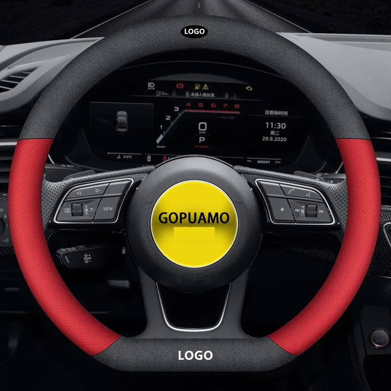 38cm Car Steering Wheel Cover For Ford Mustang Ranger Kuga 2008 2009 2010 2011 Focus 2 Suede Cow Leather Auto Accessories
38cm Car Steering Wheel Cover For Ford Mustang Ranger Kuga 2008 2009 2010 2011 Focus 2 Suede Cow Leather Auto Accessories