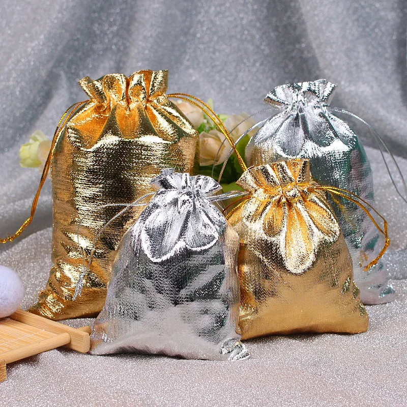 50Pcs 9x12CM Drawstring Gold Silver Fabric Packing Aluminium Foil Cloth Bag Wedding Party Decorate For Jewelry Storage Display
50Pcs 9x12CM Drawstring Gold Silver Fabric Packing Aluminium Foil Cloth Bag Wedding Party Decorate For Jewelry Storage Display