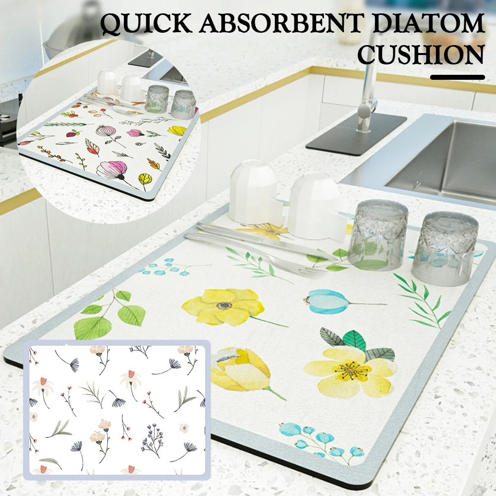 Diatom Mud Absorbent Coaster Drain Mat Heat Resistant Non-slip Dish Drying Mat for Kitchen Countertops Drain Pad
Diatom Mud Absorbent Coaster Drain Mat Heat Resistant Non-slip Dish Drying Mat for Kitchen Countertops Drain Pad