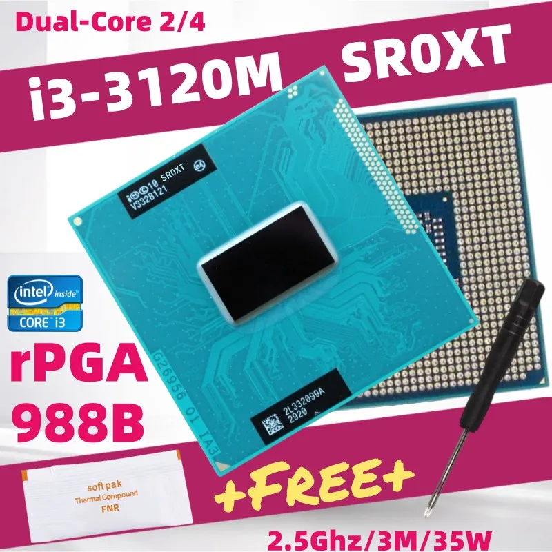 Core i3 3120M 3110M SR0TX Dual-Core Laptop CPU Socket G2 PGA988B HM75 HM76 HM77 QM77 QS77 Processor
Core i3 3120M 3110M SR0TX Dual-Core Laptop CPU Socket G2 PGA988B HM75 HM76 HM77 QM77 QS77 Processor