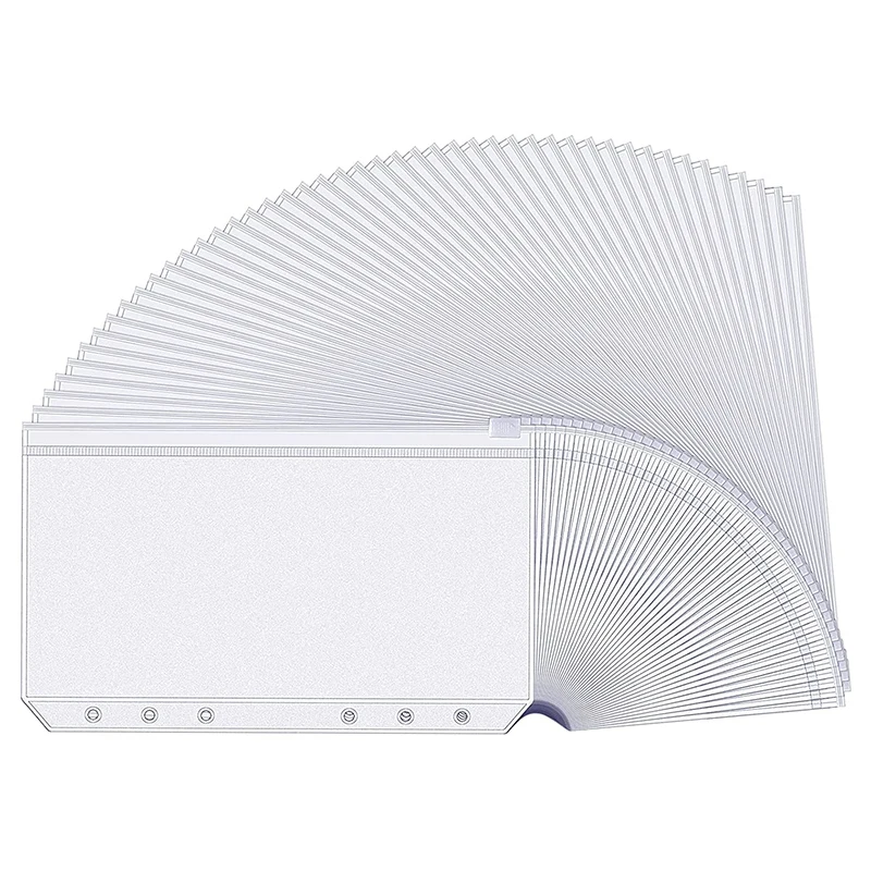 48 Pieces Binder Pockets 6 Holes Zipper Binder Pouch Folders Clear Waterproof PVC Loose Leaf Bags 
48 Pieces Binder Pockets 6 Holes Zipper Binder Pouch Folders Clear Waterproof PVC Loose Leaf Bags