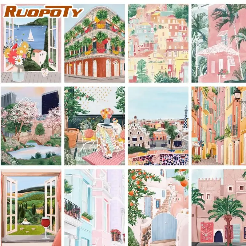 RUOPOTY 60x120cm Frame DIY Painting By Numbers Romantic Illustration Acrylic Paint On Canvas Large Size For Living Room Art
RUOPOTY 60x120cm Frame DIY Painting By Numbers Romantic Illustration Acrylic Paint On Canvas Large Size For Living Room Art