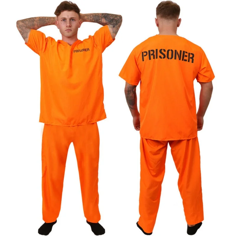 Adult Inmate Costume Orange Prisoner Jumpsuit Jailbird Outfit for Halloween Orange Prisoner Costume Men Jail Jumpsuit Costume
Adult Inmate Costume Orange Prisoner Jumpsuit Jailbird Outfit for Halloween Orange Prisoner Costume Men Jail Jumpsuit Costume