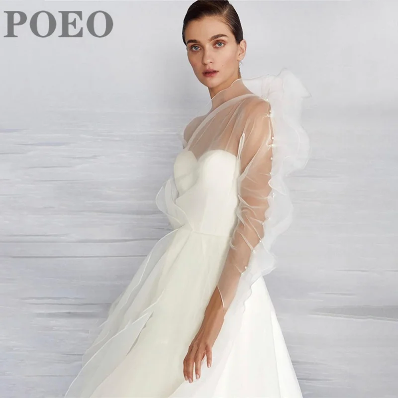 POEO One Shoulder Wedding Dress For Women 2022 V-Neck Backless Bridal Dress A-LINE Floor-Length Court Train Robe De Mariee
POEO One Shoulder Wedding Dress For Women 2022 V-Neck Backless Bridal Dress A-LINE Floor-Length Court Train Robe De Mariee