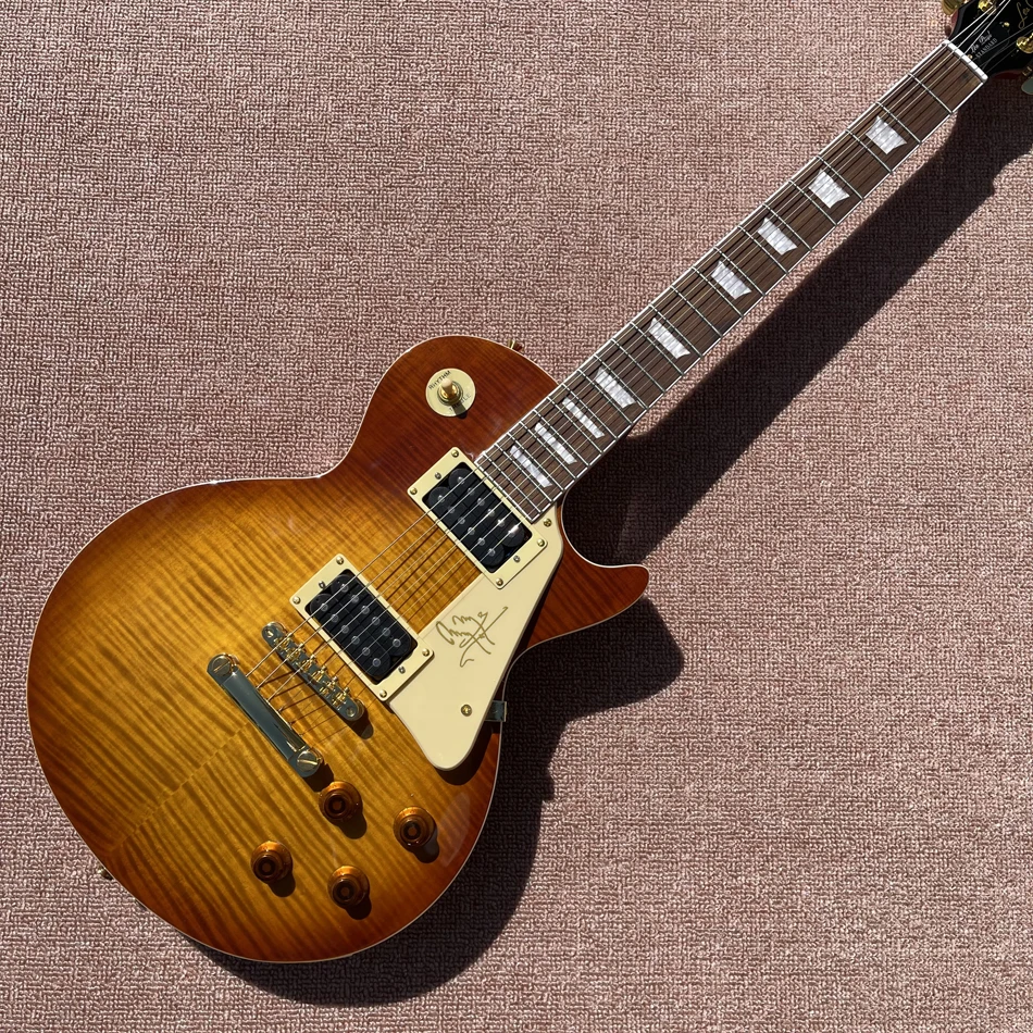 Vintage Sunburst Electric Guitar Flame Maple Top, Rosewood Fingerboard, Gold Hardware, Free Shipping, 1958
Vintage Sunburst Electric Guitar Flame Maple Top, Rosewood Fingerboard, Gold Hardware, Free Shipping, 1958
