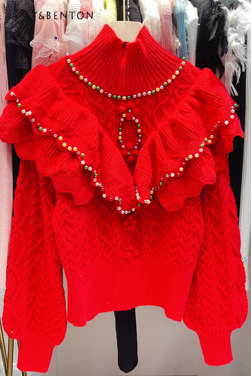 Turtleneck Pullover Women's Autumn and Winter Thickening Loose Outer Wear Idle Style Ins Knitwear Trendy Inner Wear Sweater
Turtleneck Pullover Women's Autumn and Winter Thickening Loose Outer Wear Idle Style Ins Knitwear Trendy Inner Wear Sweater