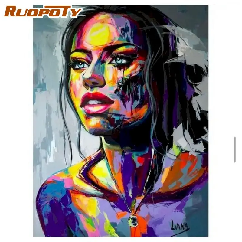 RUOPOTY Paint By Number Portrait Wall Art DIY Frame Picture By Numbers Woman Acrylic Canvas Children's Room Decor
RUOPOTY Paint By Number Portrait Wall Art DIY Frame Picture By Numbers Woman Acrylic Canvas Children's Room Decor