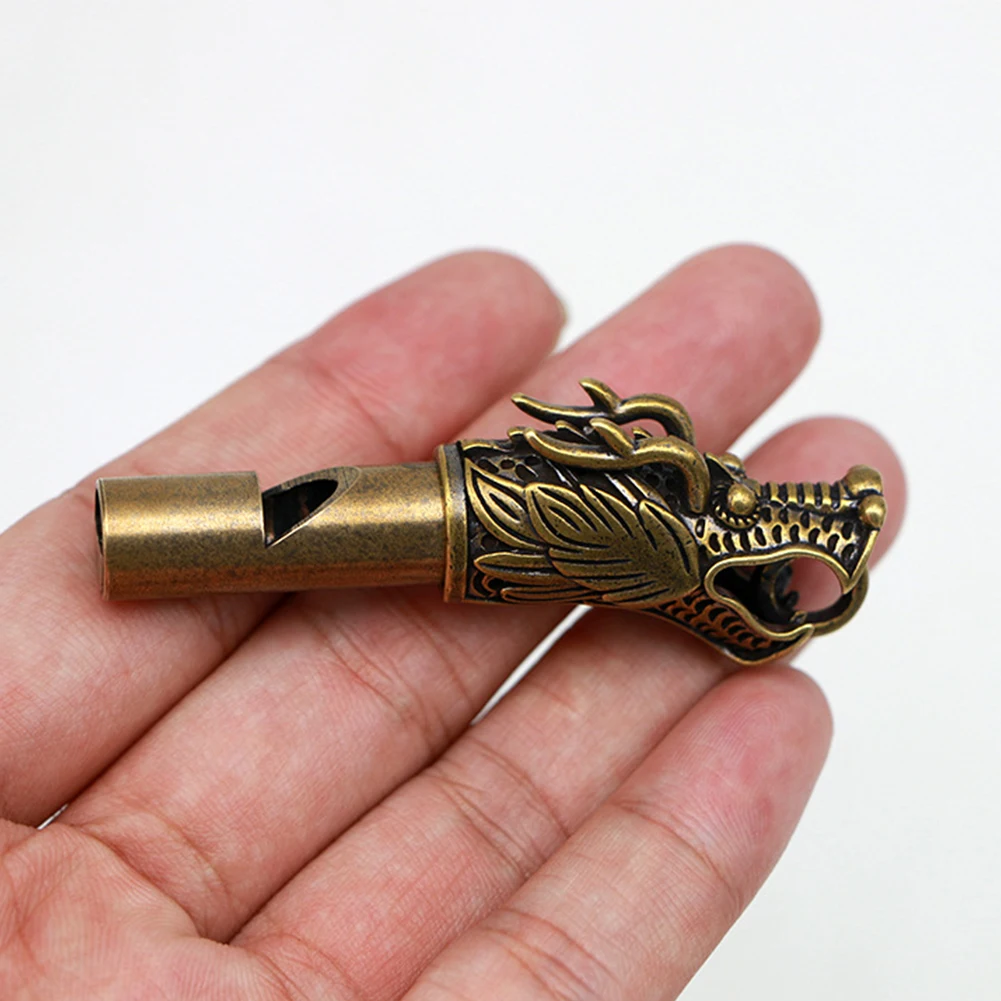 Brass Whistle Handmade Vintage Color Dragon Head Car Keychain for Men Women Outdoor Survival Whistle Necklace Keychain Pendant
Brass Whistle Handmade Vintage Color Dragon Head Car Keychain for Men Women Outdoor Survival Whistle Necklace Keychain Pendant