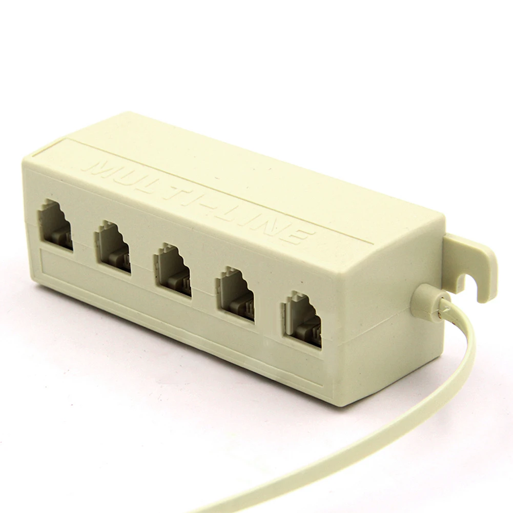 1x 5 Way Outlet Phone Modular Jack Telephone Line Adapter Splitter Connector High Quality Accessories
1x 5 Way Outlet Phone Modular Jack Telephone Line Adapter Splitter Connector High Quality Accessories