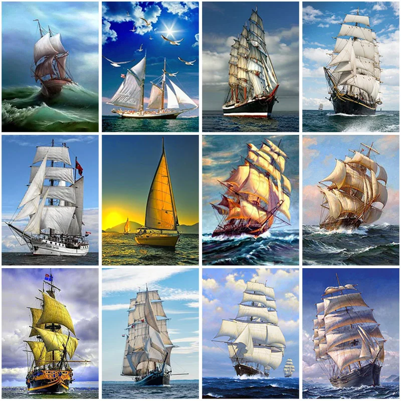 DIY Sailboat 5D Diamond Painting Full Square Drill Diamond Embroidery Ship Cross Stitch Mosaic Manual Art Gift Home Decor
DIY Sailboat 5D Diamond Painting Full Square Drill Diamond Embroidery Ship Cross Stitch Mosaic Manual Art Gift Home Decor
