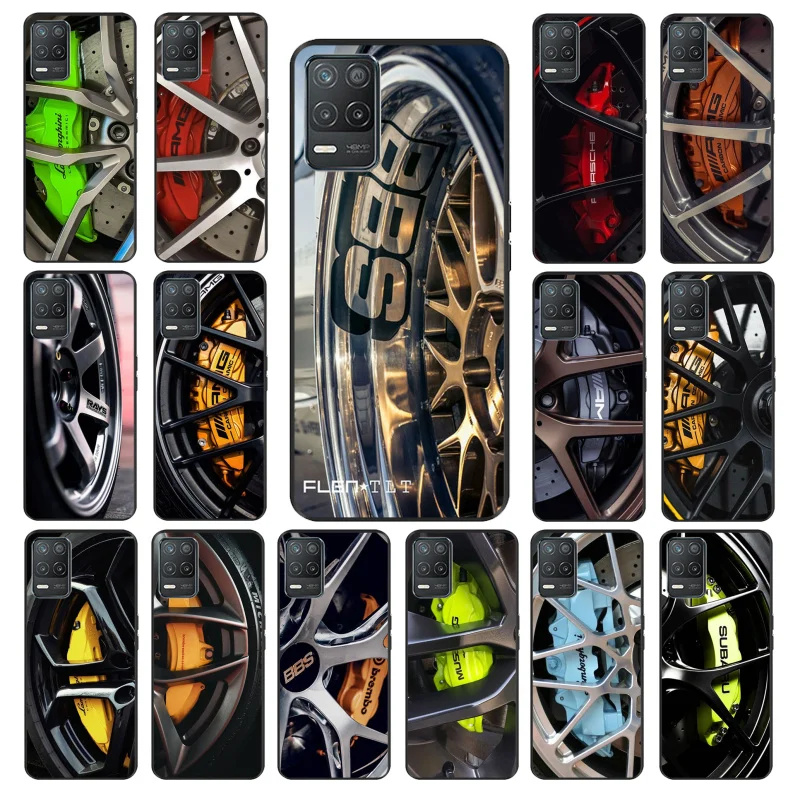 

Sports Car Wheel Tire Phone Case for OPPO Realme 8 76 5 C3 C21 C20 C21Y C11 X50 X3 SuperZoom F19 A94 A74 A91 A53S A54 A15 A11
