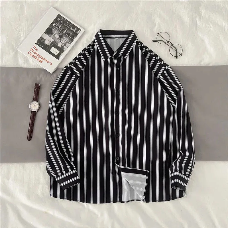 Zoki New Vintage Striped Women Shirt Summer Classic Simple Single Breasted Long Sleeve Bf Fashion Casual Loose All Match Tops
Zoki New Vintage Striped Women Shirt Summer Classic Simple Single Breasted Long Sleeve Bf Fashion Casual Loose All Match Tops