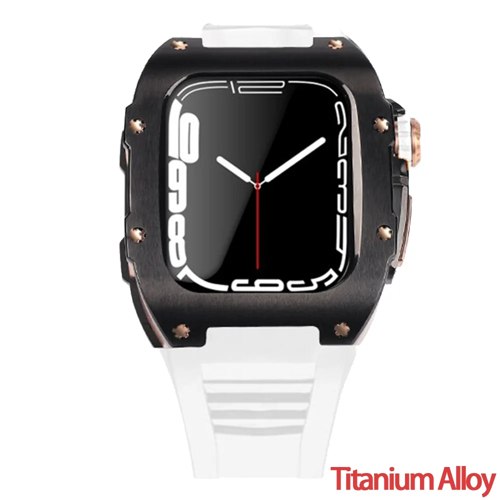 Lastest Stainless Steel Strap Case for Apple Watch Band 7 45mm Titanium Alloy Case for Iwatch 7 6 5 4 SE 44MM Diy Mod Kit Set
Lastest Stainless Steel Strap Case for Apple Watch Band 7 45mm Titanium Alloy Case for Iwatch 7 6 5 4 SE 44MM Diy Mod Kit Set