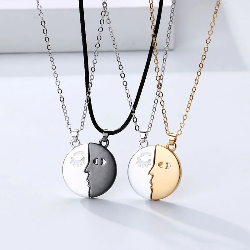 Creative Design Face Couple Necklace Fashion Men and Women Lovers Magnet Stone Necklace Anniversary Holiday Jewelry Gifts
Creative Design Face Couple Necklace Fashion Men and Women Lovers Magnet Stone Necklace Anniversary Holiday Jewelry Gifts
