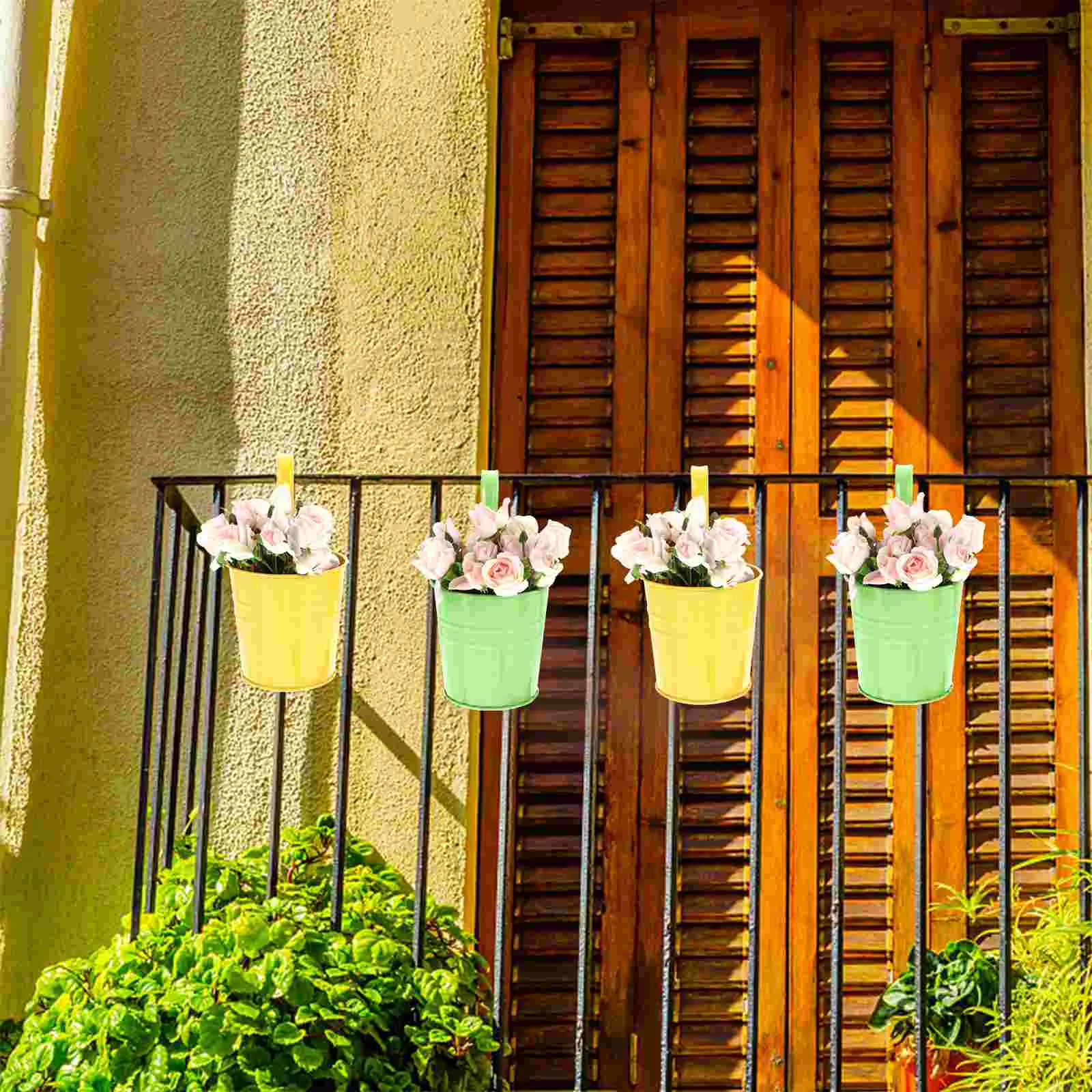 6 PCS Hanging Tin Flower Bucket Holder Garden Decor Container Metal Iron Pot Planting pots
6 PCS Hanging Tin Flower Bucket Holder Garden Decor Container Metal Iron Pot Planting pots