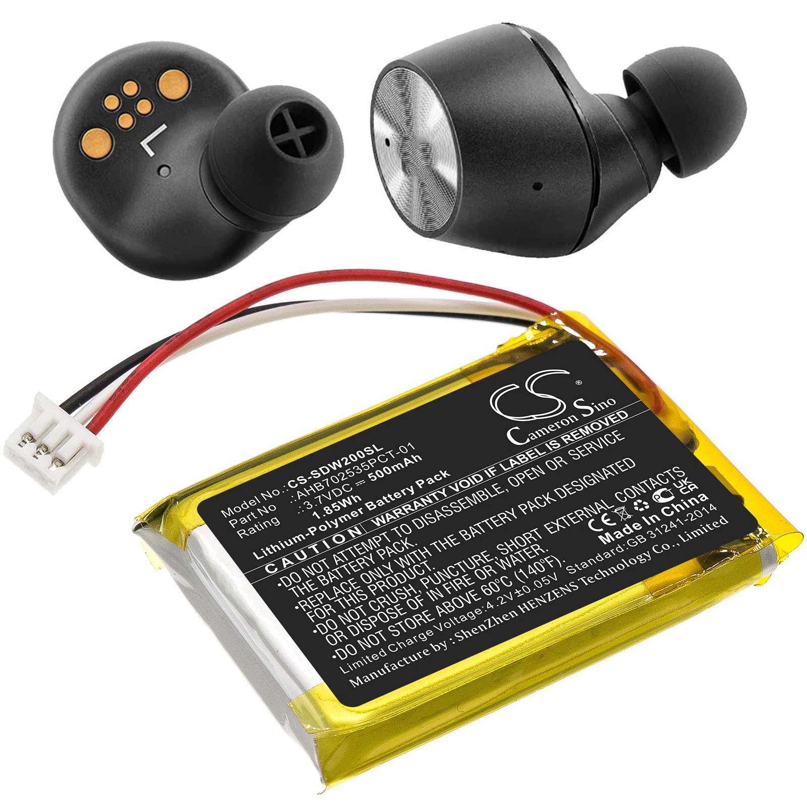 Cameron Sino 500mAh Battery For Sennheiser Momentum True Wireless MTW M3IETW Momentum 3 Wireless M3AEBT Momentum True Wireless
Cameron Sino 500mAh Battery For Sennheiser Momentum True Wireless MTW M3IETW Momentum 3 Wireless M3AEBT Momentum True Wireless