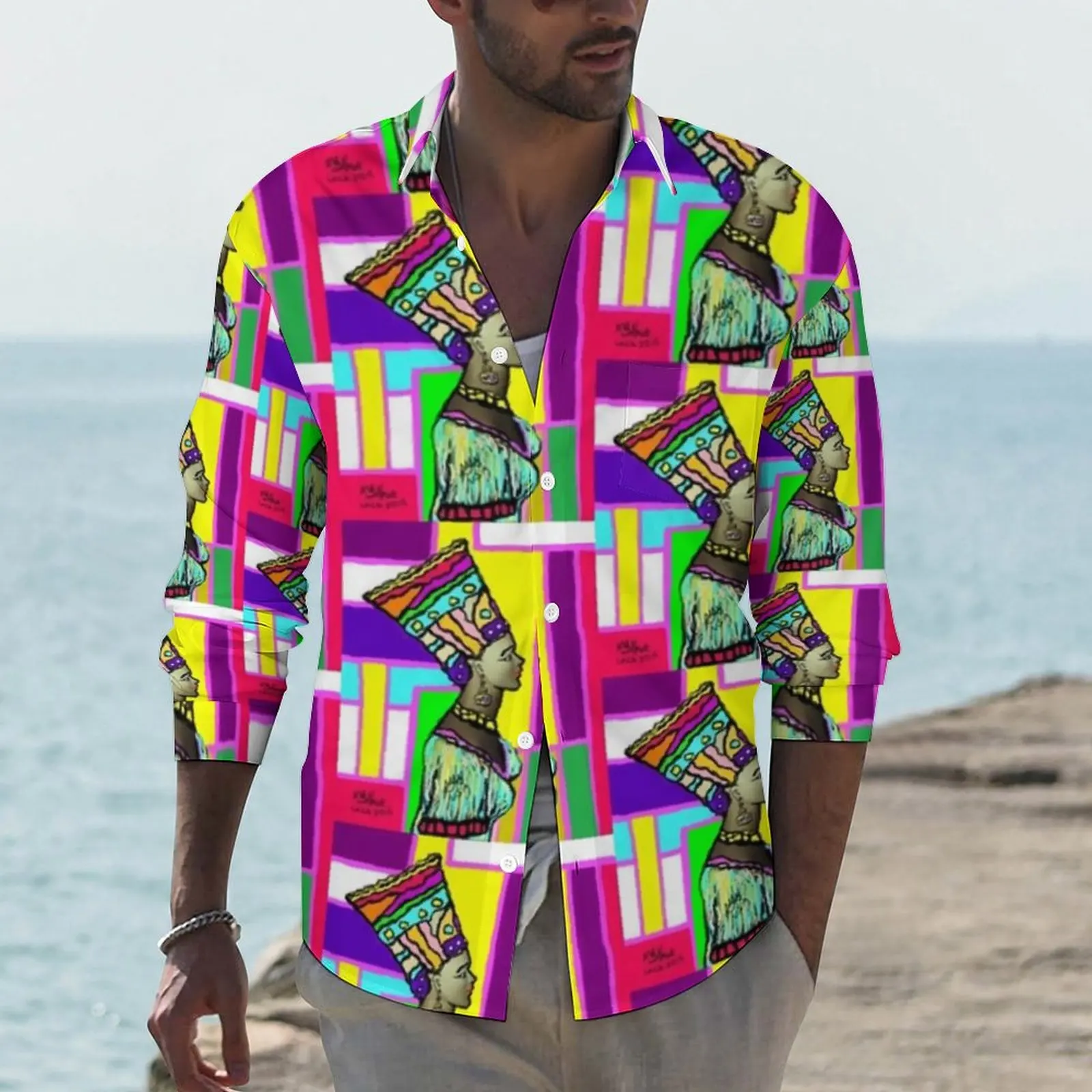 Queen Nefertiti Aesthetic Casual Shirt Male Egypt Queen Print Shirt Spring Retro Blouses Long Sleeve Graphic Oversized Tops
Queen Nefertiti Aesthetic Casual Shirt Male Egypt Queen Print Shirt Spring Retro Blouses Long Sleeve Graphic Oversized Tops