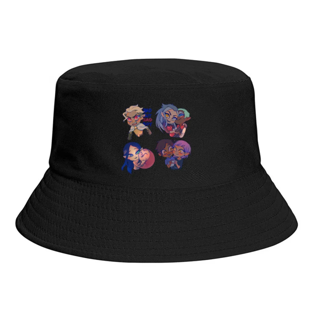 

2023 New Summer Bad But Sad Boy Bucket Hat for Unisex The Owl House Outdoor Foldable Bob Fishing Fisherman Hat Girl Boy Sun Hat