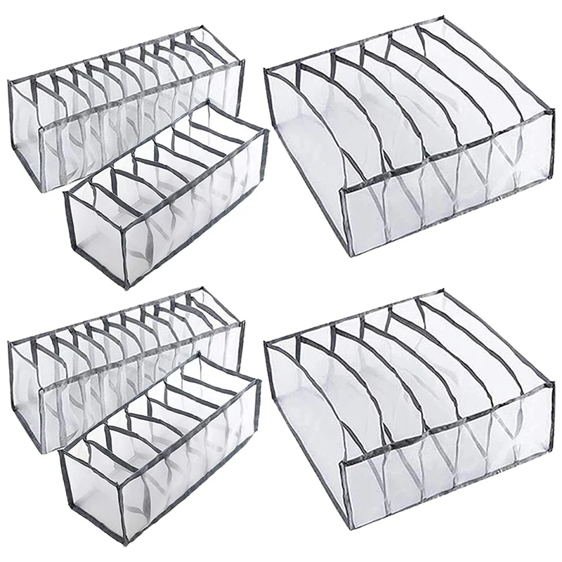 6Pcs Underwear Drawer Organizer Foldable Closet Clothes Dividers Dresser Compartments Storage Box Fit For Bras Socks
6Pcs Underwear Drawer Organizer Foldable Closet Clothes Dividers Dresser Compartments Storage Box Fit For Bras Socks