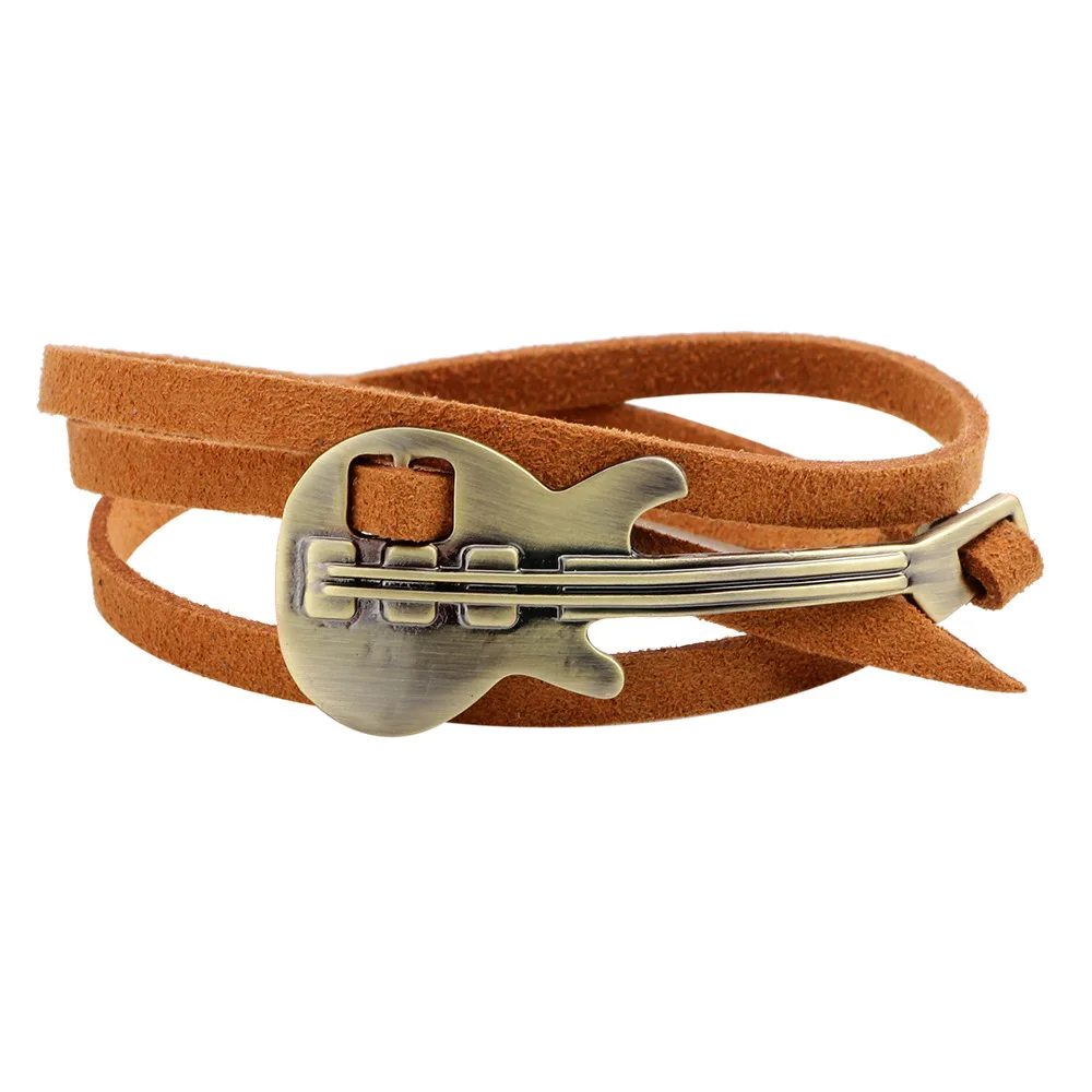 Kirykle Genuine Leather Triple Row Wrap Bracelet Guitar Metal Clasp Bracelet For Women And Men
Kirykle Genuine Leather Triple Row Wrap Bracelet Guitar Metal Clasp Bracelet For Women And Men