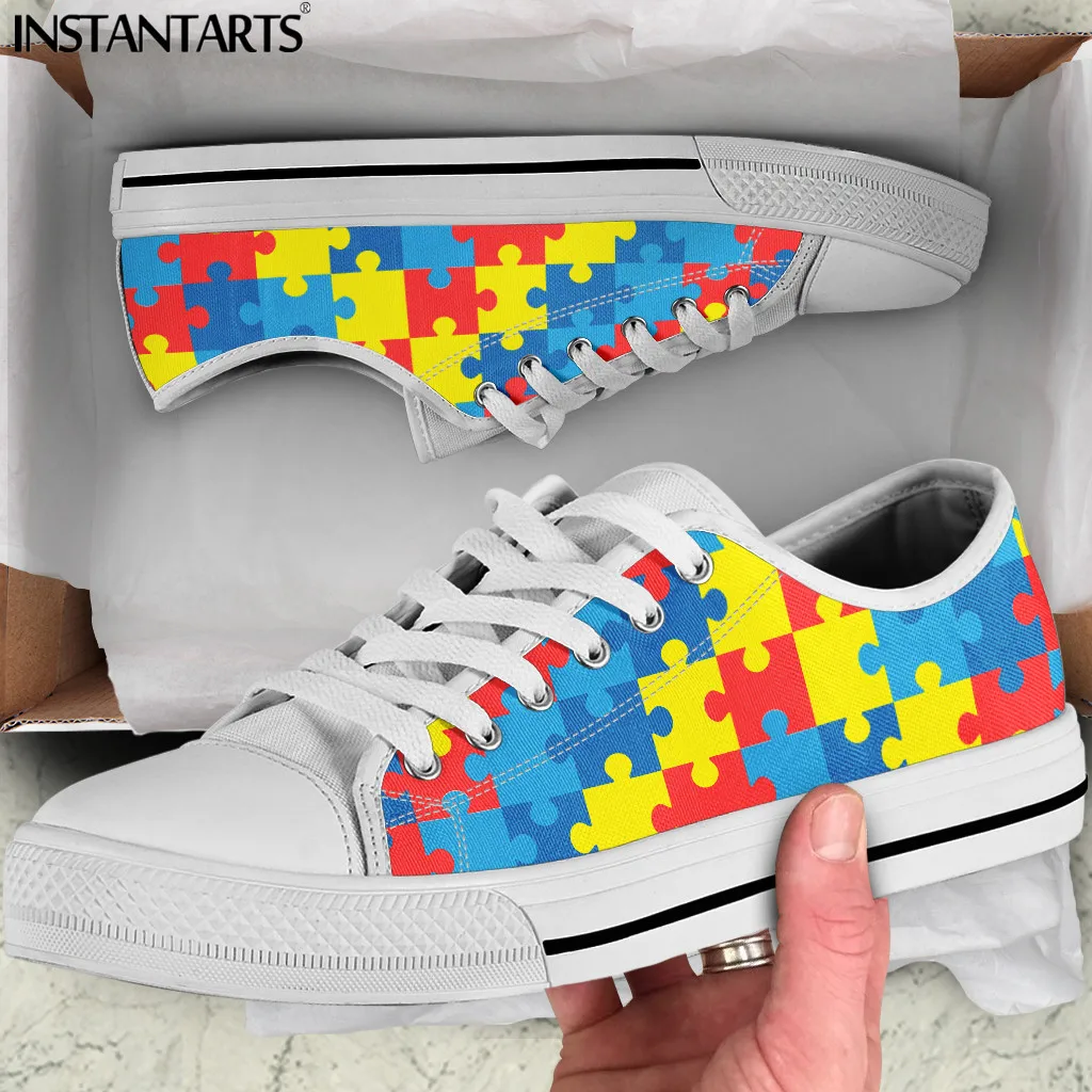 INSTANTARTS Autism Awareness Sneakers Shoes Women Flats Shoes Unisex Classic Low Top Canvas Shoes Female Puzzle tenis feminino
INSTANTARTS Autism Awareness Sneakers Shoes Women Flats Shoes Unisex Classic Low Top Canvas Shoes Female Puzzle tenis feminino
