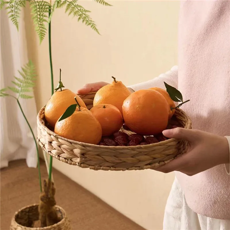 Tray Hand Woven Food Basket Fruit Tray Multi-Function Afternoon Tea Snack Plate Decorative Basket Storage Tray
Tray Hand Woven Food Basket Fruit Tray Multi-Function Afternoon Tea Snack Plate Decorative Basket Storage Tray