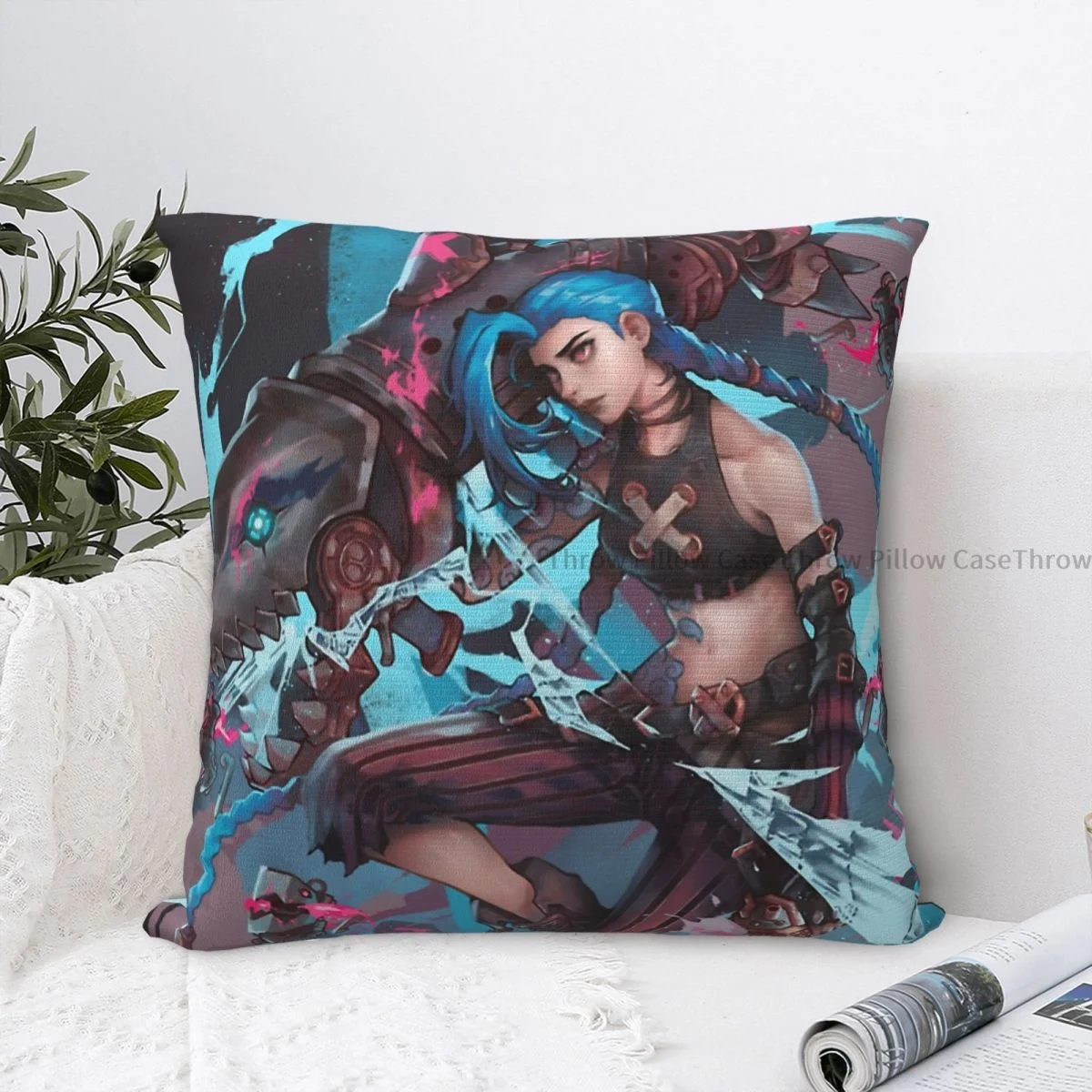 Jinx Here Throw Pillow Case Arcane LOL Backpack Cushions Covers DIY Printed Breathable Chair Decor
Jinx Here Throw Pillow Case Arcane LOL Backpack Cushions Covers DIY Printed Breathable Chair Decor