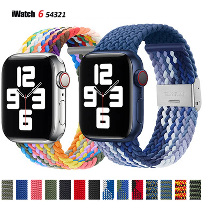 Adjustable Braided Strap For Apple Watch Band 44mm 40mm Correa 42mm 38mm Belt 41mm 45mm Bacelet For iwatch Series 7 SE 6 5 4 3
Adjustable Braided Strap For Apple Watch Band 44mm 40mm Correa 42mm 38mm Belt 41mm 45mm Bacelet For iwatch Series 7 SE 6 5 4 3