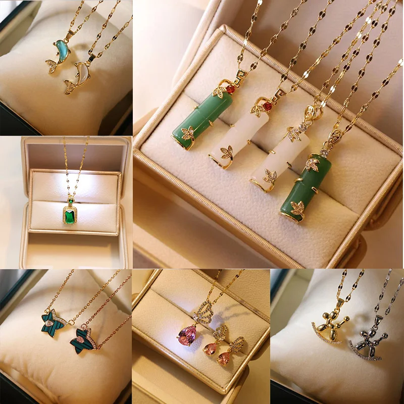 Birthday party All-match niche design pendant Fashion exquisite jewelry Light luxury does not fade stainless steel necklace Gift
Birthday party All-match niche design pendant Fashion exquisite jewelry Light luxury does not fade stainless steel necklace Gift