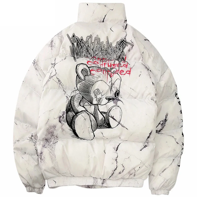 Winter Down Padded Jacket Men Women Cartoon Bear Print Oversized Streetwear Parka Couple Harajuku Thick Warm Bubble Coat 2023
Winter Down Padded Jacket Men Women Cartoon Bear Print Oversized Streetwear Parka Couple Harajuku Thick Warm Bubble Coat 2023