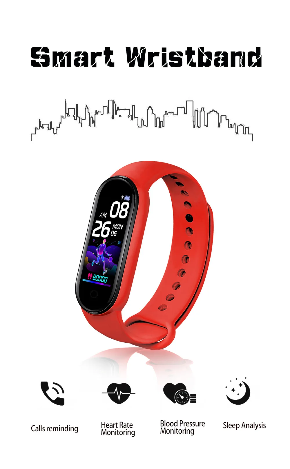 New Original M5 Band Smart Wristband Sports Tracker CE RoHS Blood Oxygen Blood Pressure Heart Rate Step Tracker Sleeping Monitor
New Original M5 Band Smart Wristband Sports Tracker CE RoHS Blood Oxygen Blood Pressure Heart Rate Step Tracker Sleeping Monitor