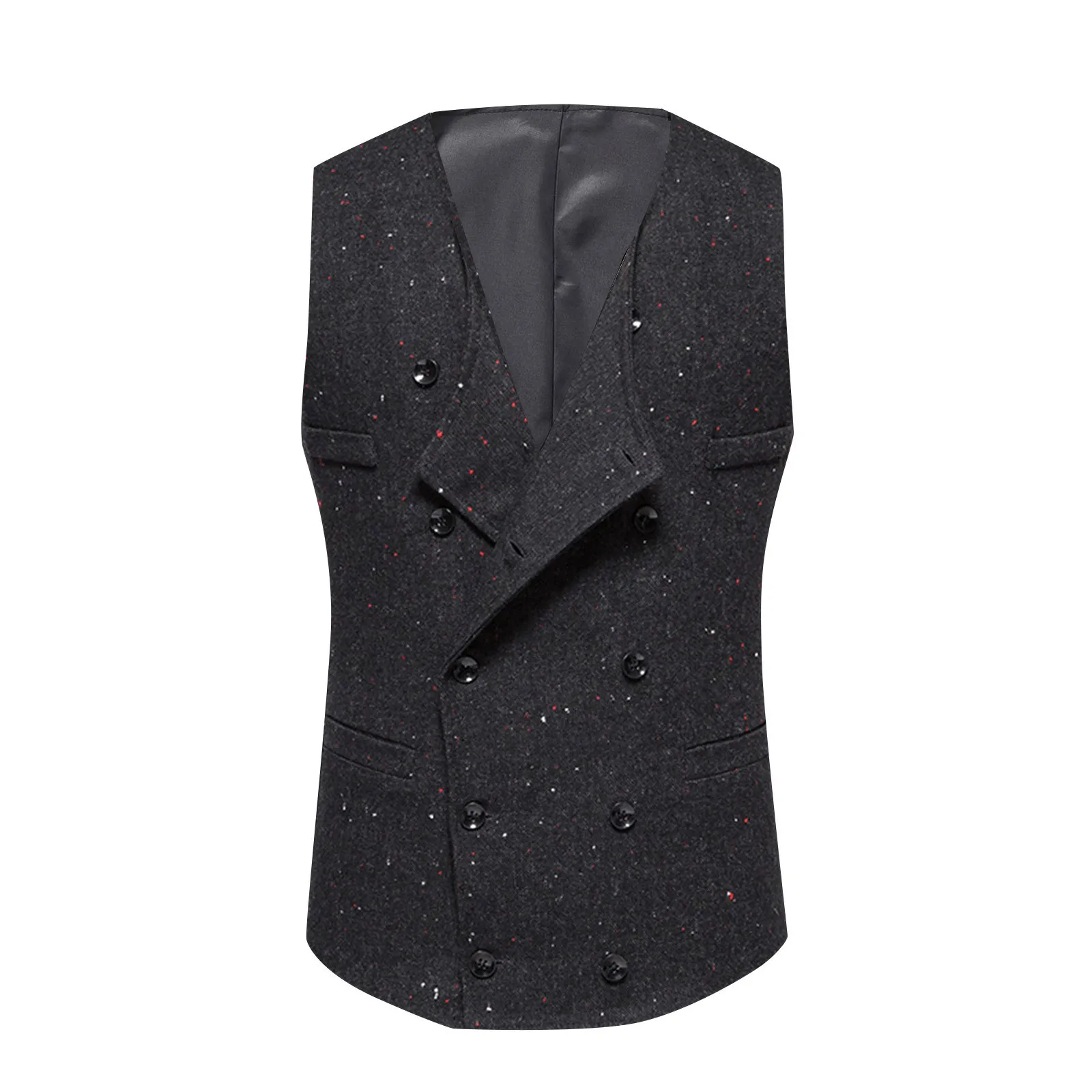 Suit Vest Men New Slim Fit Sleeveless Vest Retro Double Button V-neck Waistcoat Business Leisure Party Bar Banquet Dress 
Suit Vest Men New Slim Fit Sleeveless Vest Retro Double Button V-neck Waistcoat Business Leisure Party Bar Banquet Dress
